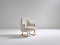 Mecedora 76x84x92 cm - beige-madera - diseño envolvente con asiento acolchado