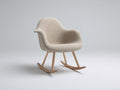 Mecedora 76x82x86 cm - beige-madera - asiento envolvente con patines curvos