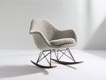 Mecedora 82x86x88 cm - beige-negro - asiento envolvente con base de balanceo
