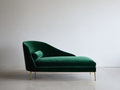 Chaise longue 190x78x82 cm - verde - diseño curvo con asiento acolchado